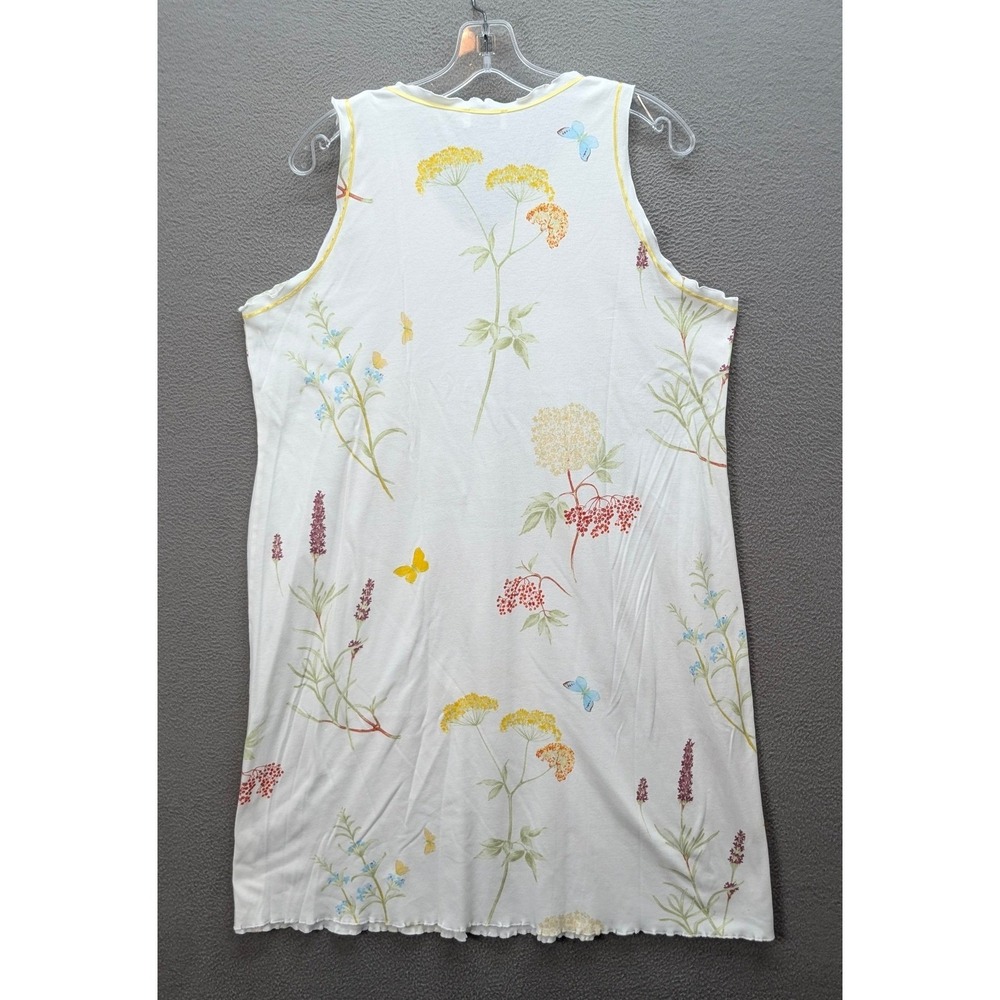 ROSCH Creative Culture Tank Top Womens Plus Size 1X? Floral Butterfly Nightshirt - Picture 5 of 9